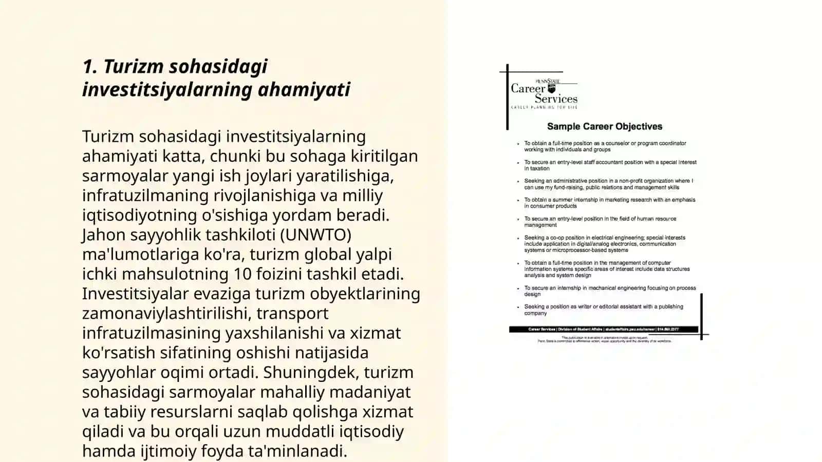 Turizmni rivojlantirishning ahamiyati va vazifalari 3