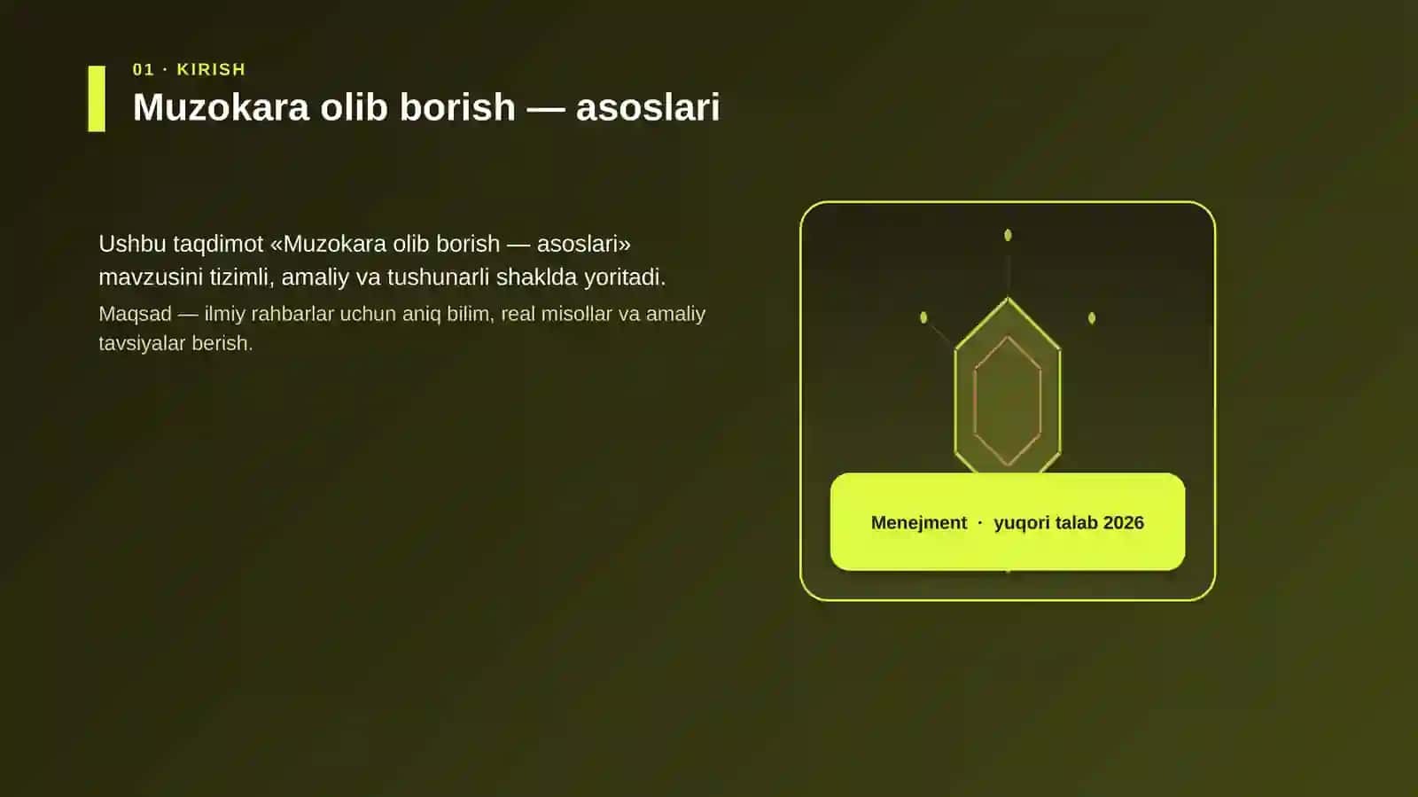 Muzokara olib borish — asoslari 3