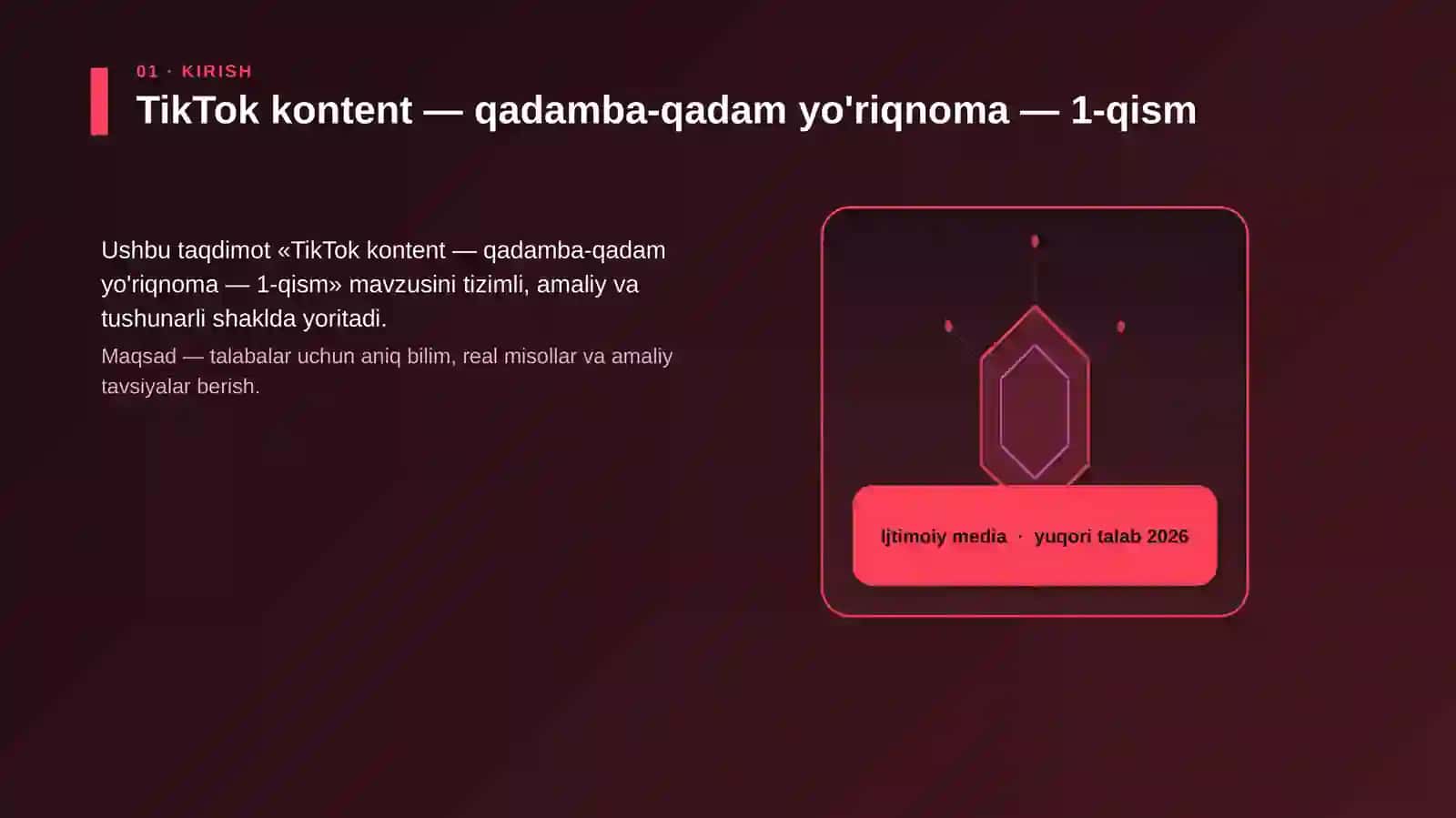 TikTok kontent — qadamba-qadam yo'riqnoma — 1-qism 3