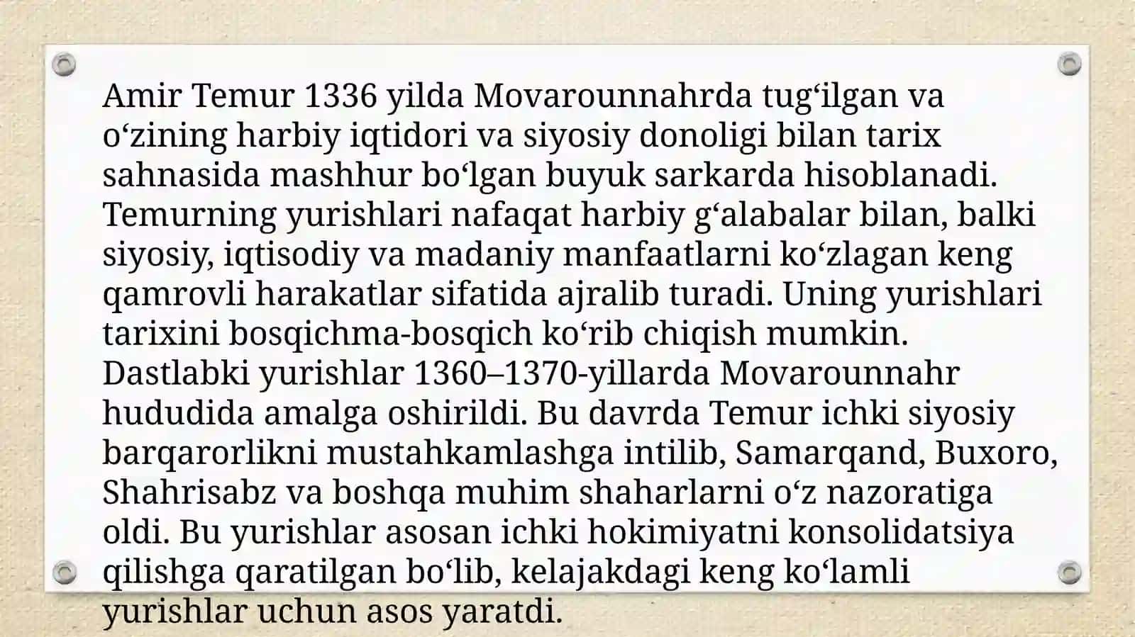 Amir Temur yurushlari tarixi 3