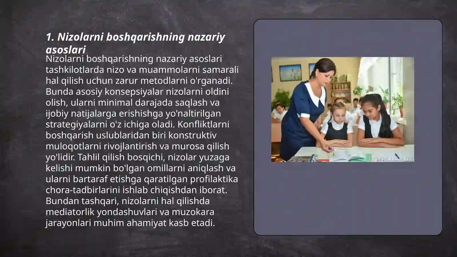 Nizolarni boshqarishning nazariy asoslari 3