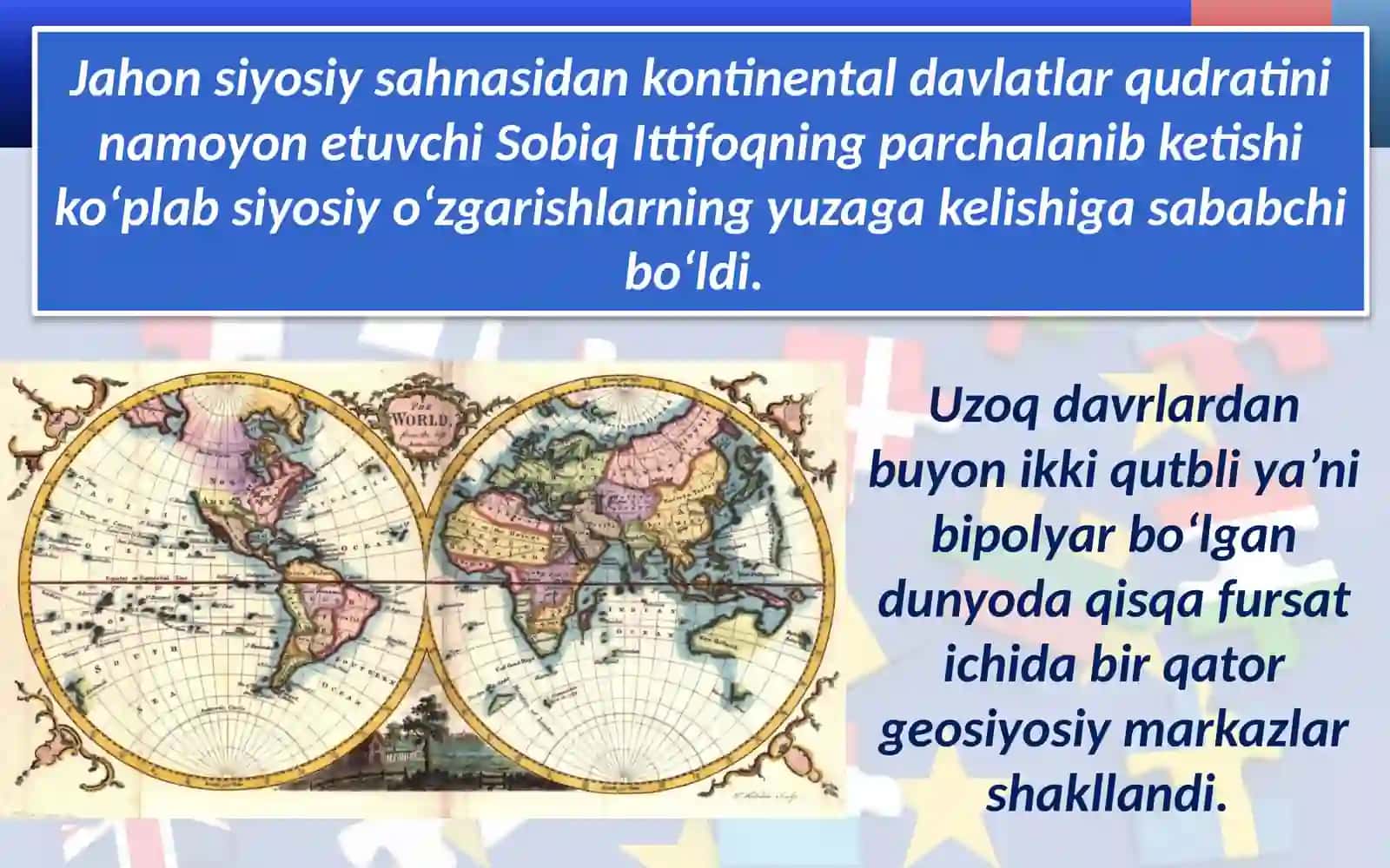 Jahondagi  zamonaviy  geosiyosiy  vaziyat, davlatlarning  integratsion  uyushmalari 3