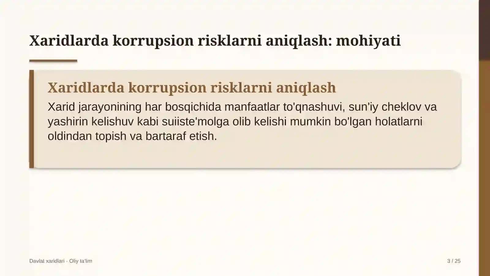 tabiat yodgorliklarida xaridlarda korrupsion risklarni aniqlash 3140 3