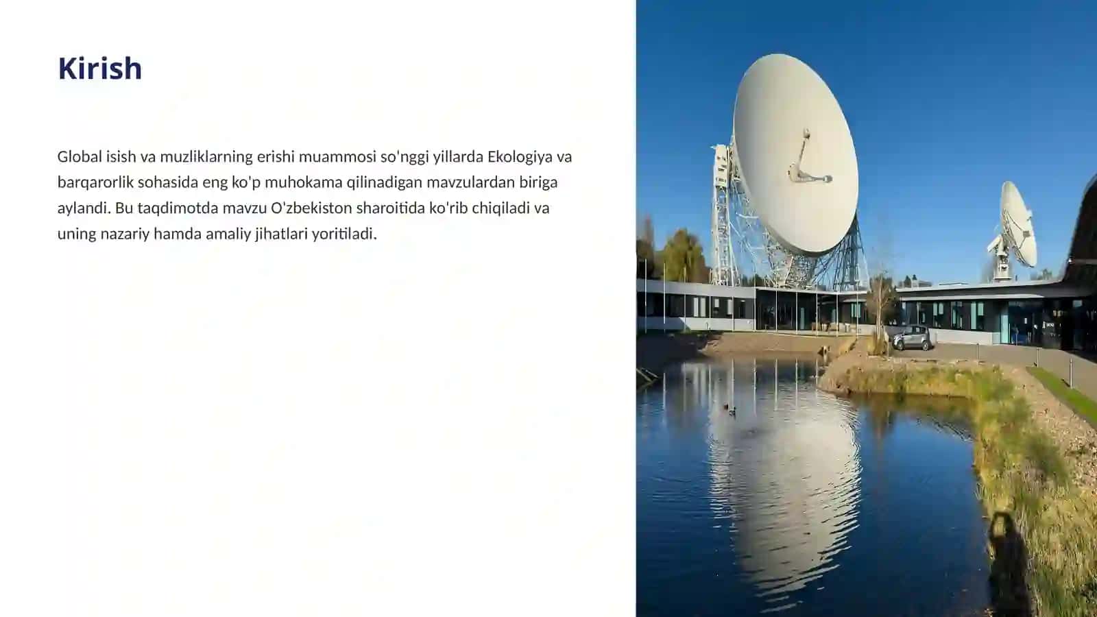 EKOLOGIYA VA BARQARORLIK Global isish va muzliklarning erishi muammosi 3