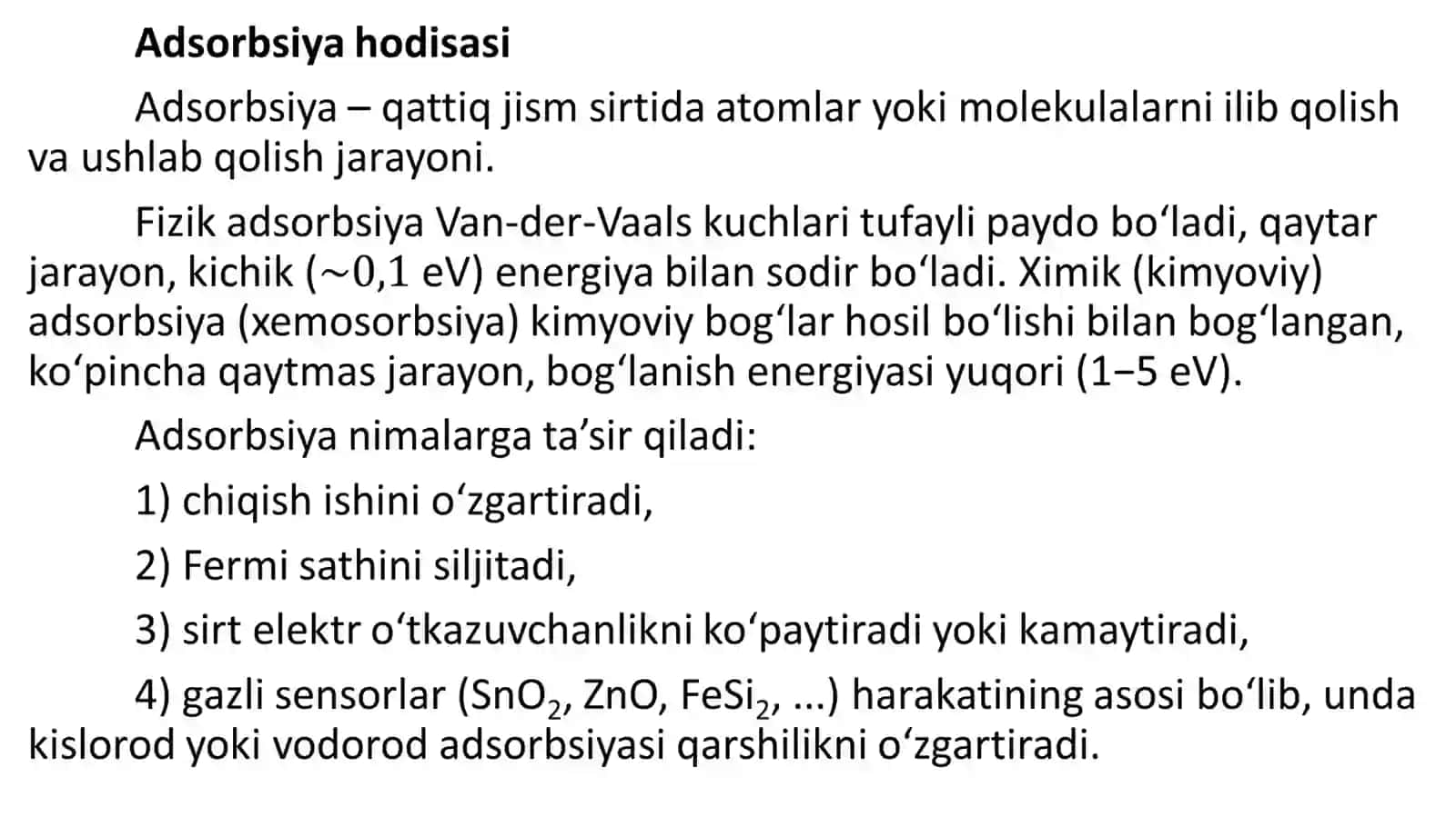 Yarimoʻtkazgichlarning sirt xossalari 3