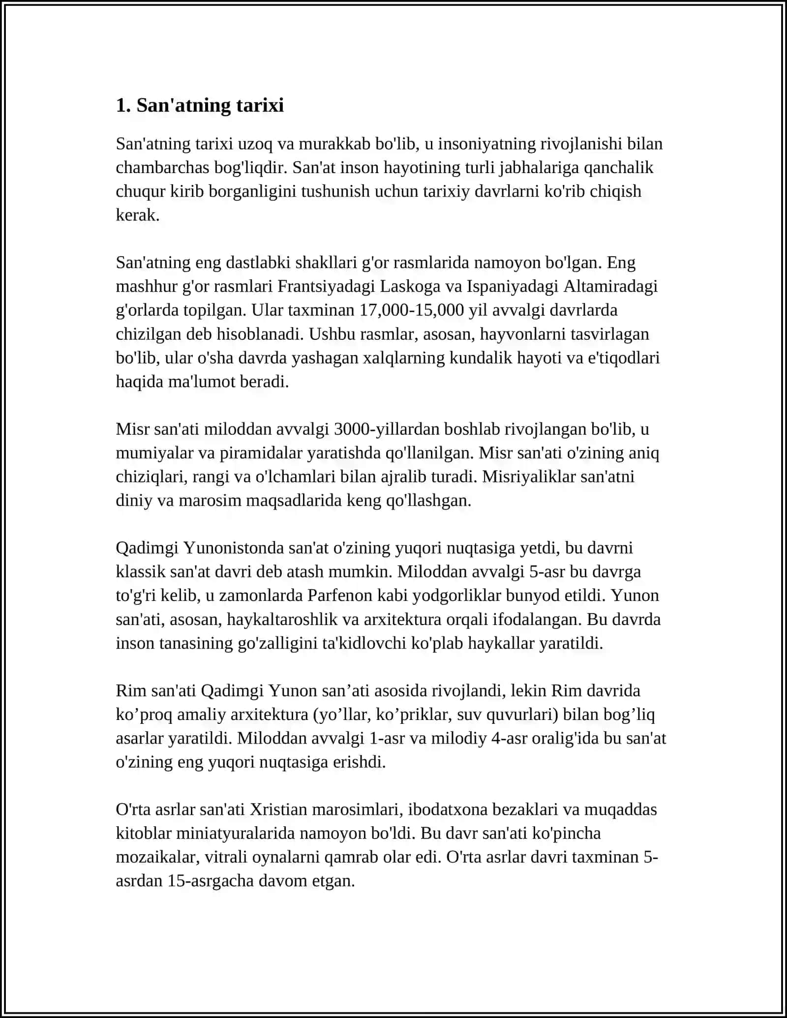 REFERAT SANATA SHAKLI 3