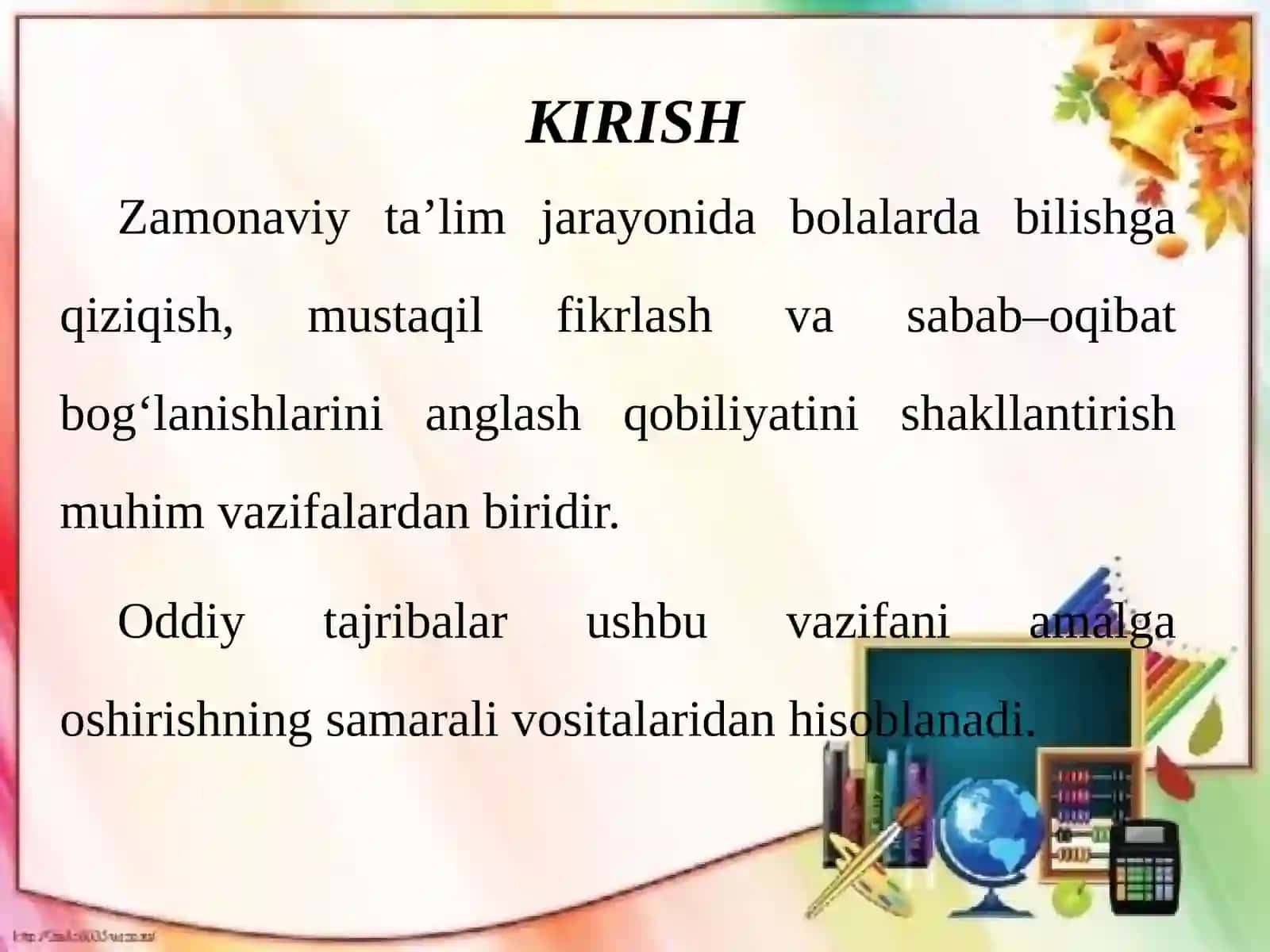 Oddiy tajribalar, ularning mazmuni, bolalarda izlanuvchanlik qobiliyatlarini rivojlantirish 3