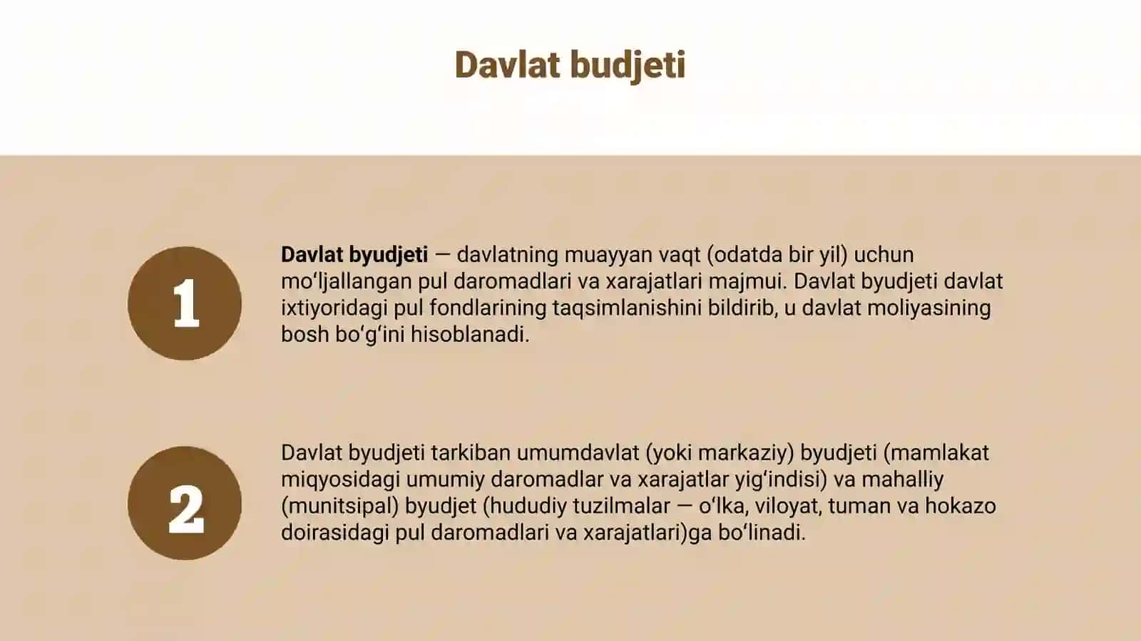Davlat budjeti va davlat maqsadli jamg'armalari budjetlari pul mablag lari tarkibi 3