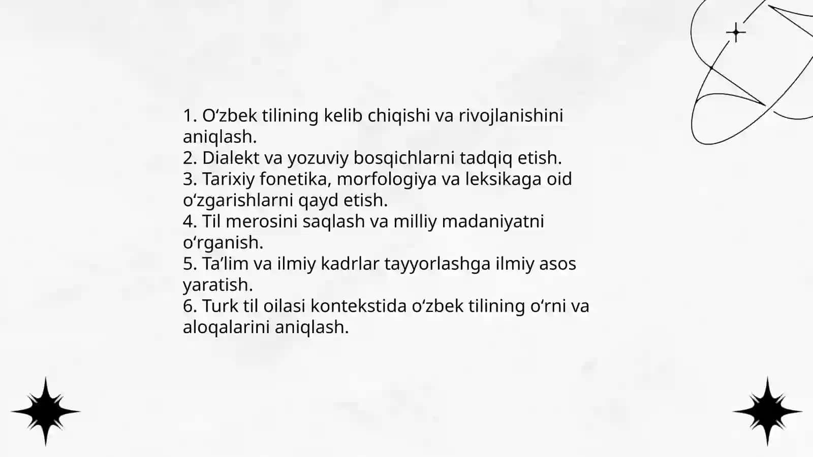 Oʻzbek tili tarixi fanining maqsad va vazifalari 3