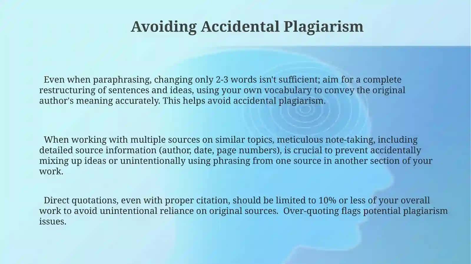 Avoiding Plagiarism 3