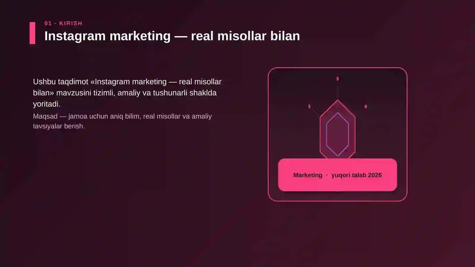 Instagram marketing — real misollar bilan 3