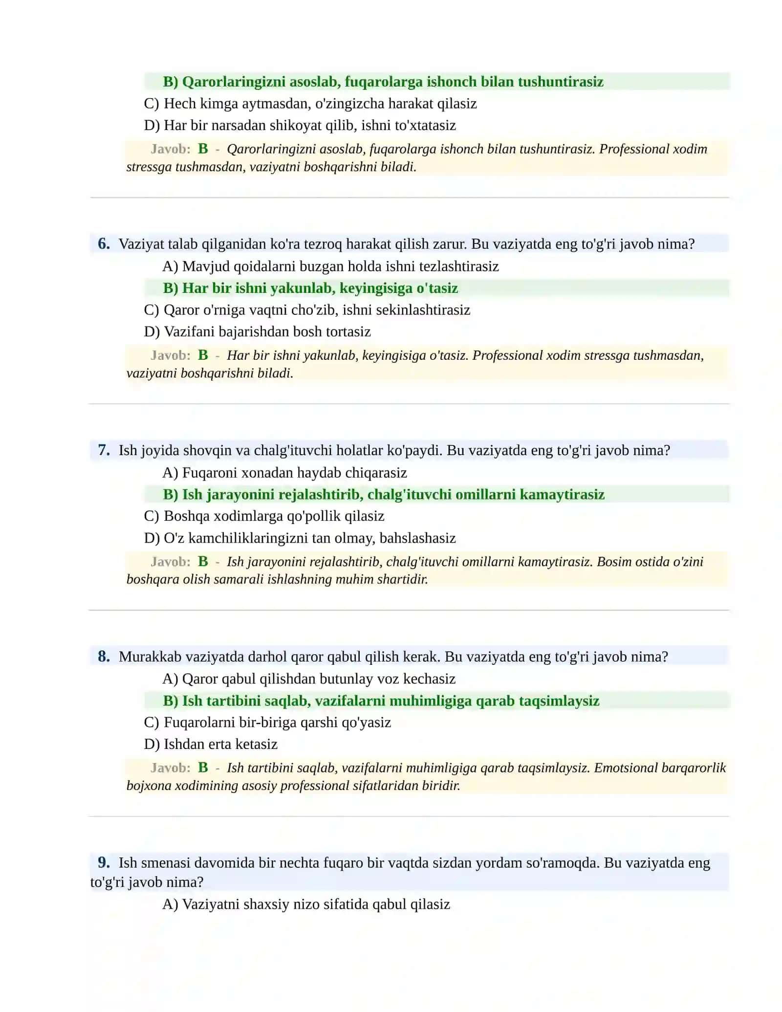 BOJXONA XIZMATIGA ISHGA KIRISH PSIXOLOGIK SINOV Testlari 3