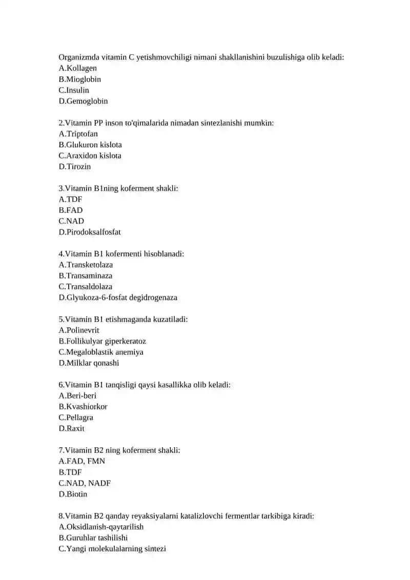 Yakuniy nazorat test savollari 3