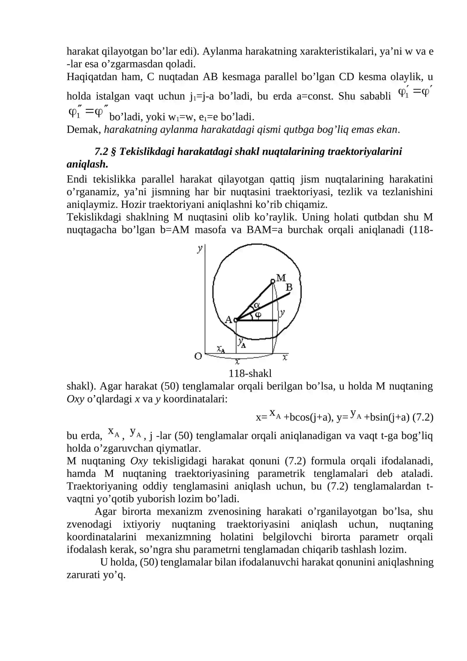 Qattiq jismning tekislikka parallel harakati 3
