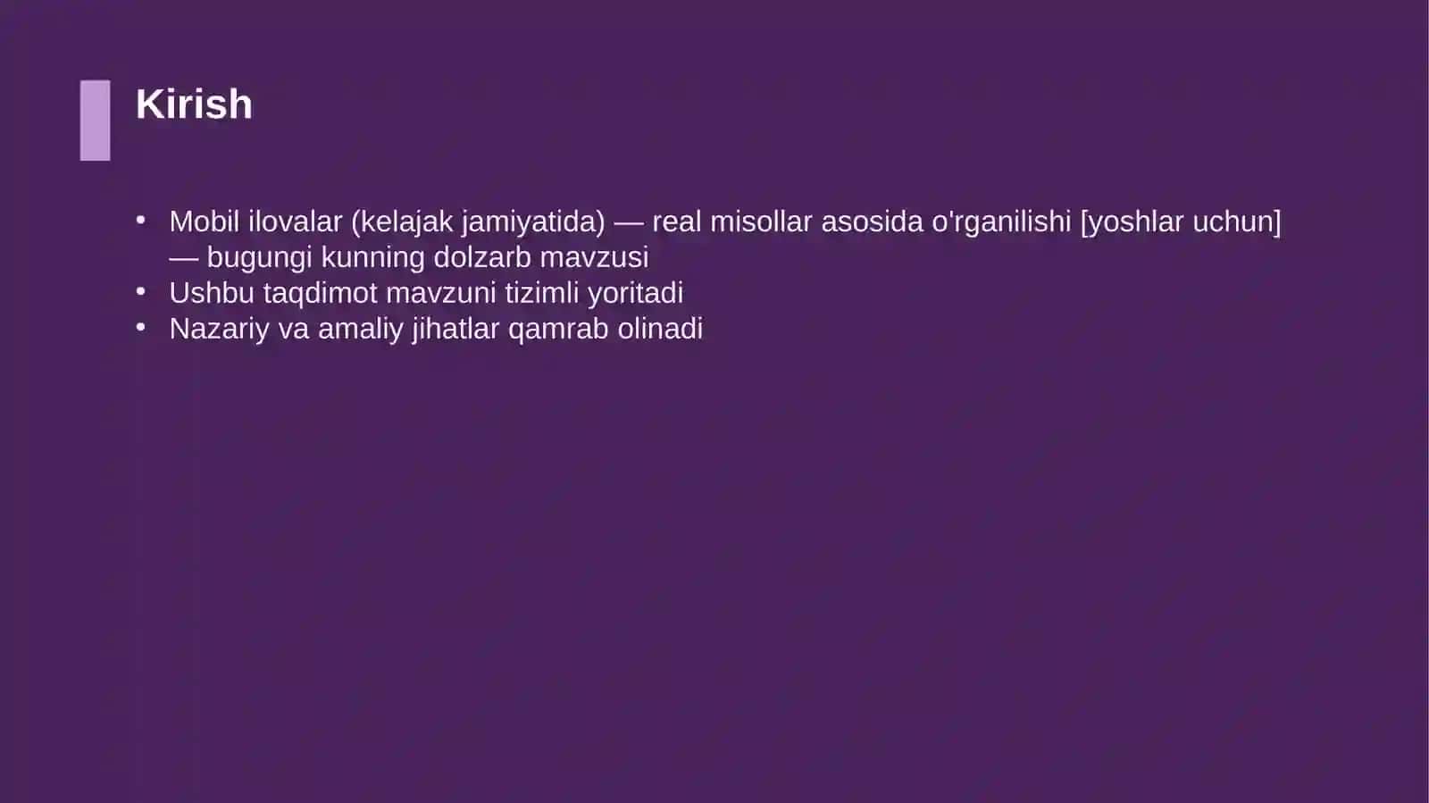 Mobil ilovalar (kelajak jamiyatida) — real misollar asosida o'rganilishi [yoshlar uchun] 3