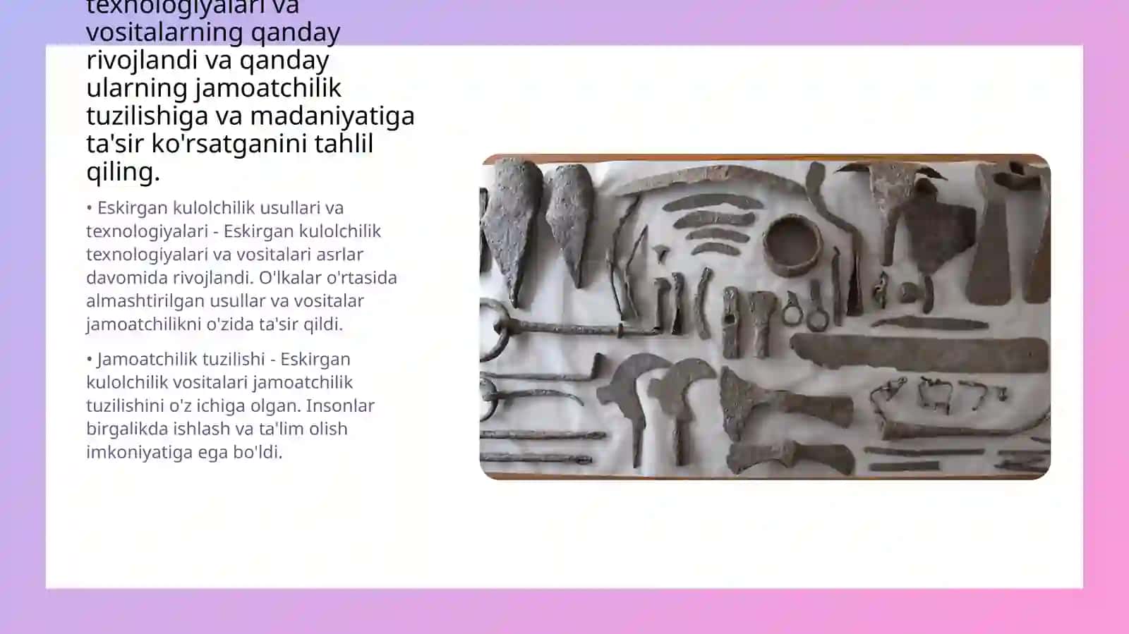Kulolchilikning tarixiy rivojlanishi 3