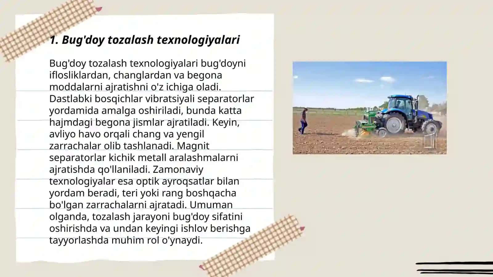 Bug'doy tozalash texnologiyalari 3