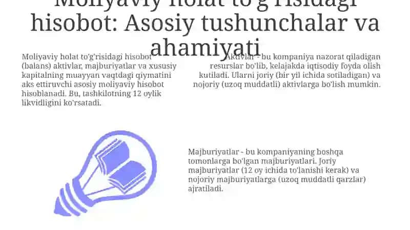Moliyaviy holat to'g'risidagi hisobot 3