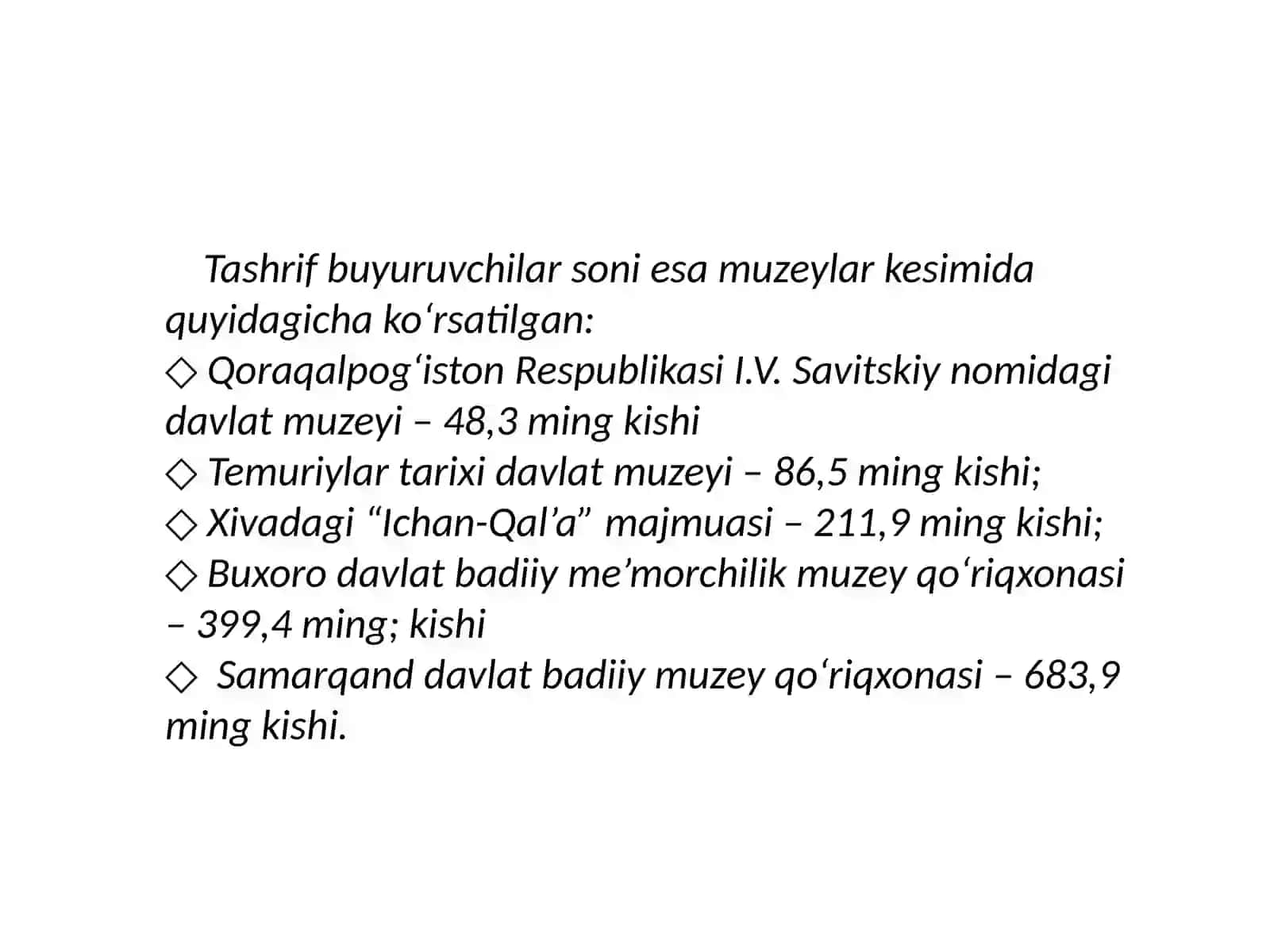 O'zbekistonning eng yirik muzeylari 3