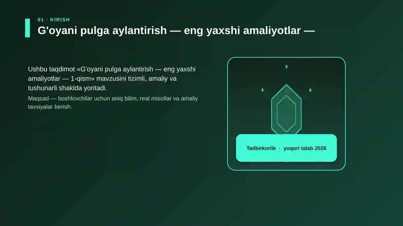 G'oyani pulga aylantirish — eng yaxshi amaliyotlar — 1-qism 3
