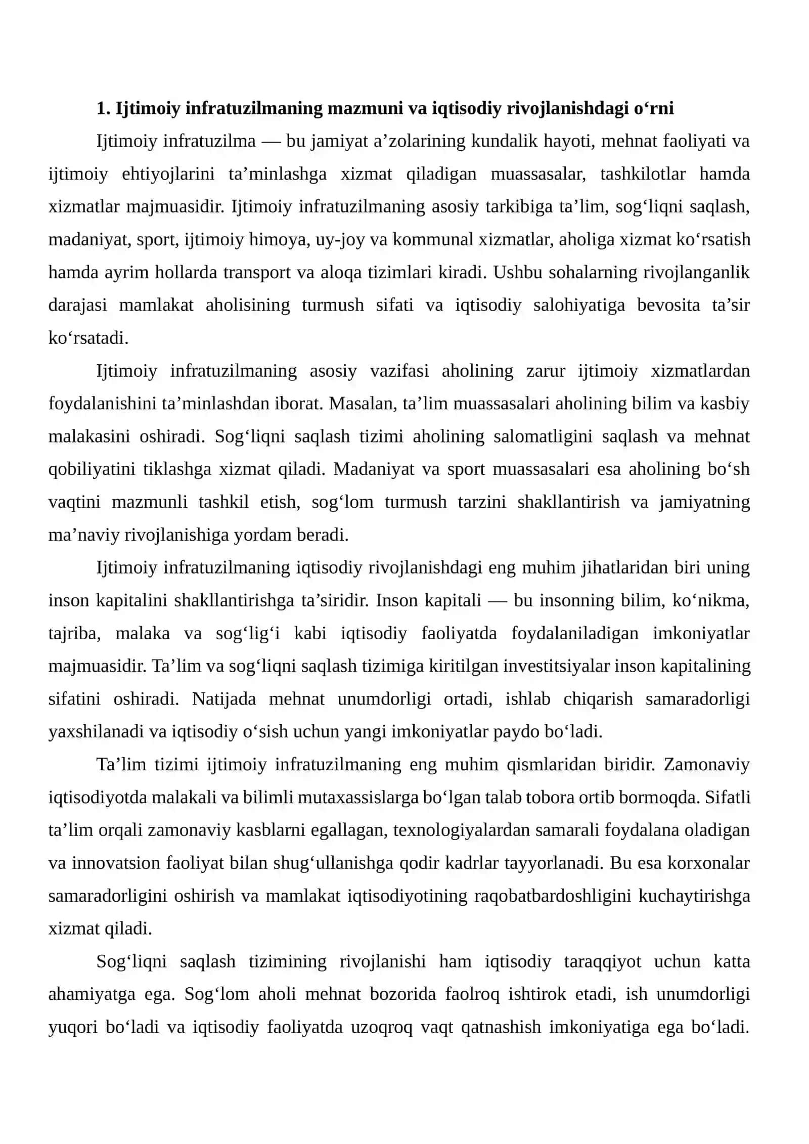 Ijtimoiy infratuzilma, aholi soni va uzoq muddatli iqtisodiy o‘sish omillari 3