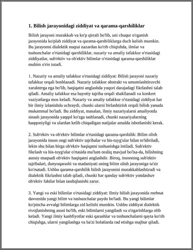 BILISH ZIDDIYATLI,MURAKKAB,DIALEKTIK JARAYON 3