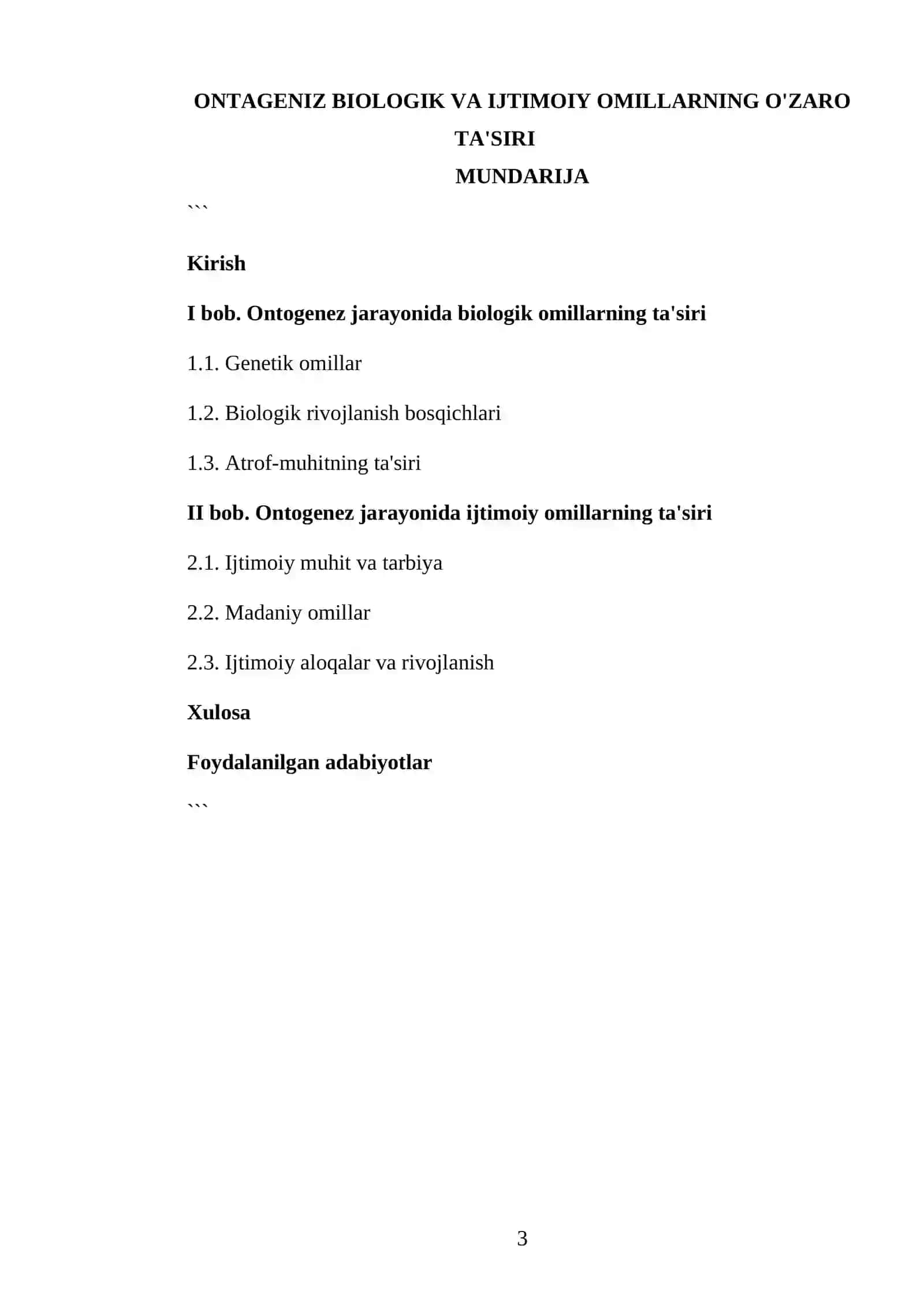 Ontageniz Biologik va Ijtimoiy Omillarning O'zaro Ta'siri 3