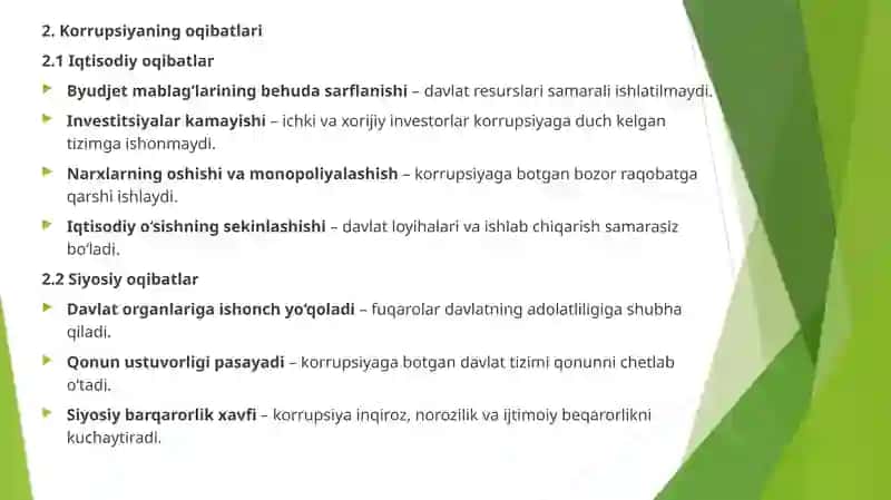 Korrupsiyaning mohiyati va uning oqibatlari 3