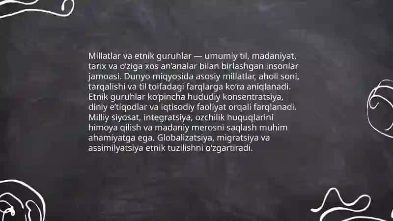 Millatlar va etnik guruhlar 3