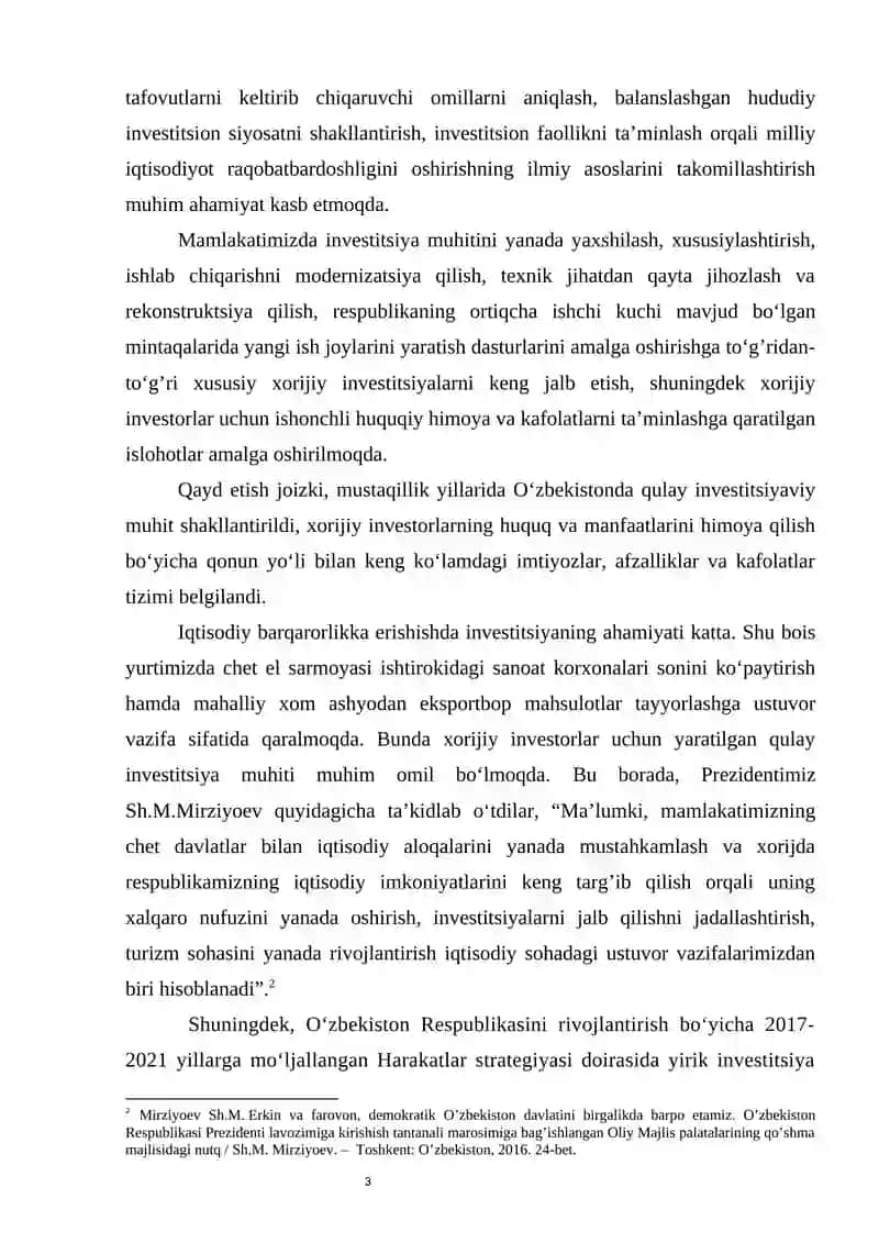 Xorijiy investitsiyalarni jalb qilish usullari va shakllari 3