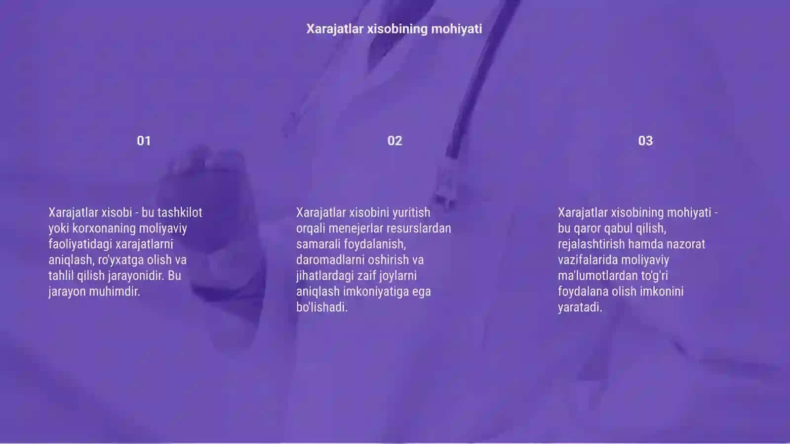 Xarajatlar xisobi 3