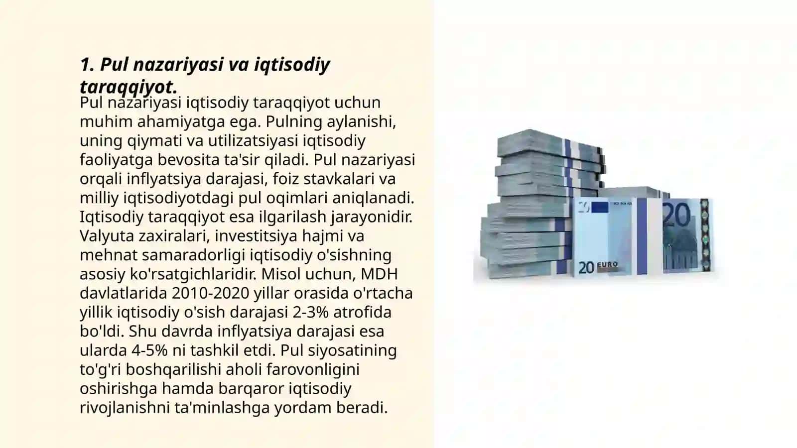 Iqtisodiy taraqqiyotda pulning o'rni 3