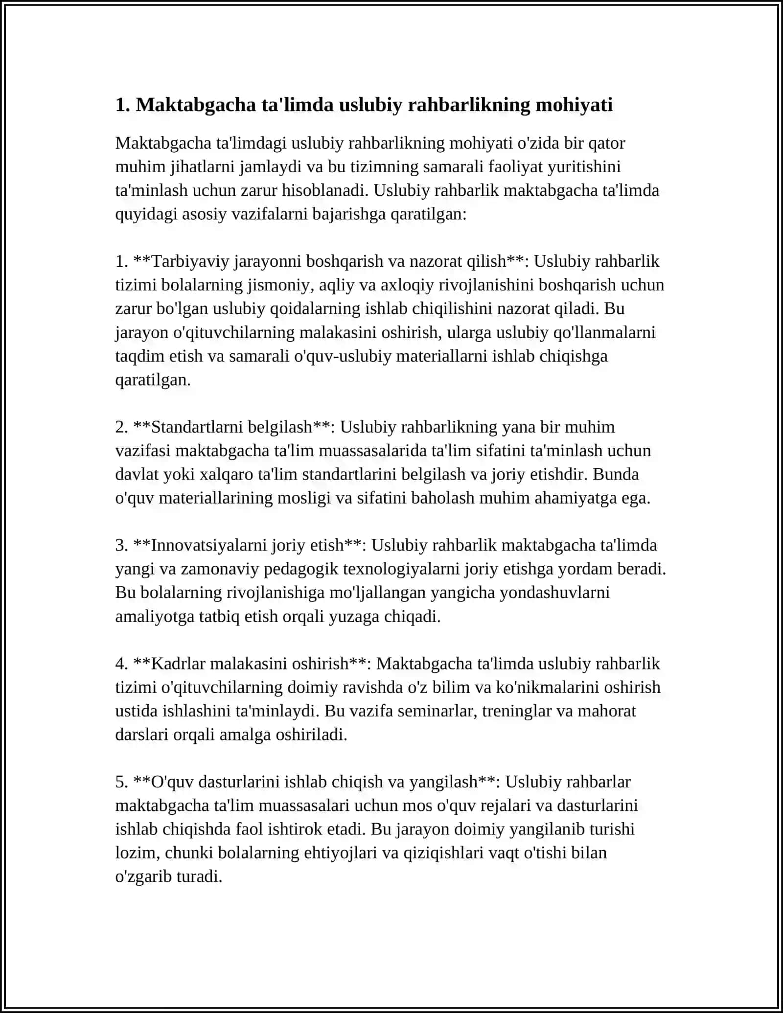 MAKTABGACHA TA'LIMGA USLUBIY RAHBARLIK ISHINING TASHKILIY TUZILISHI VA VAZIFALARI 3