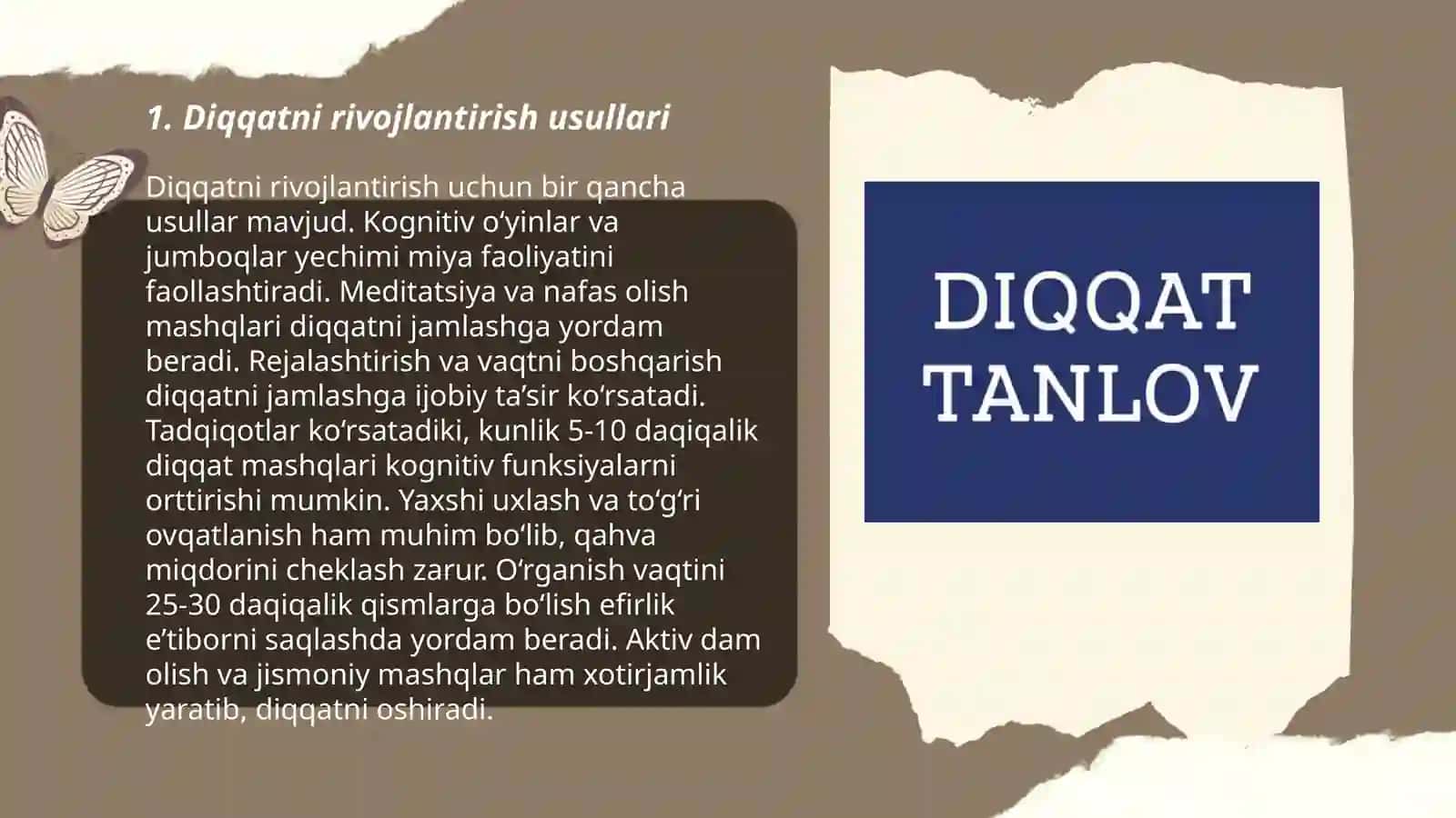 Diqqatni rivojlantirish usullari 3