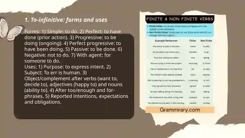 Non-finite verb forms 3