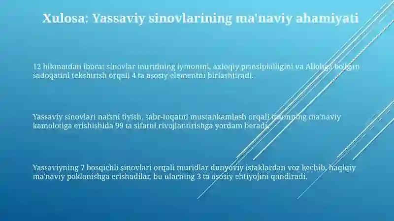 Yassaviy sinovlari 3
