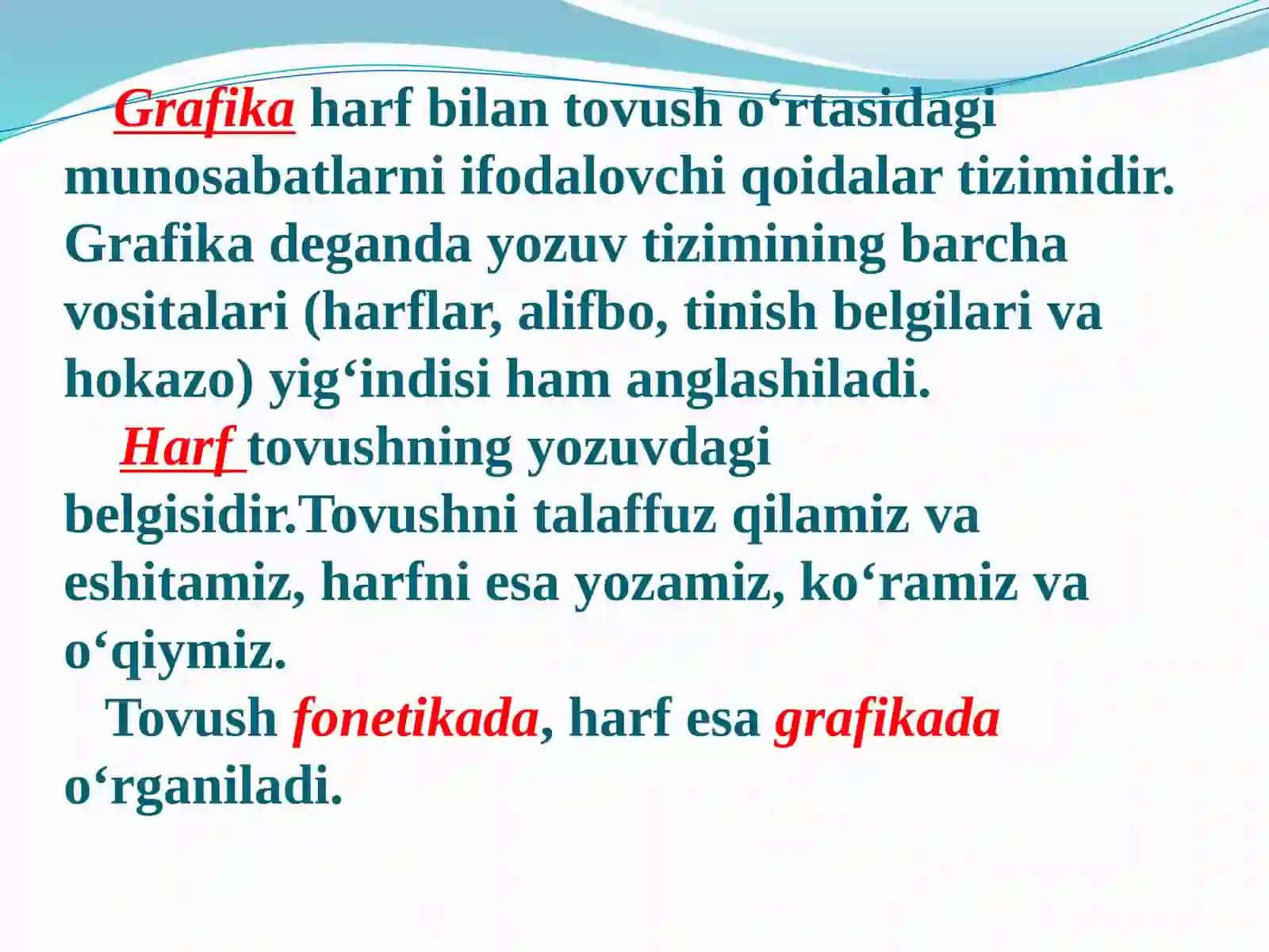 Grafika. Alifbo (Alfavit).O`zbek yozuvlari tarixi haqida 3
