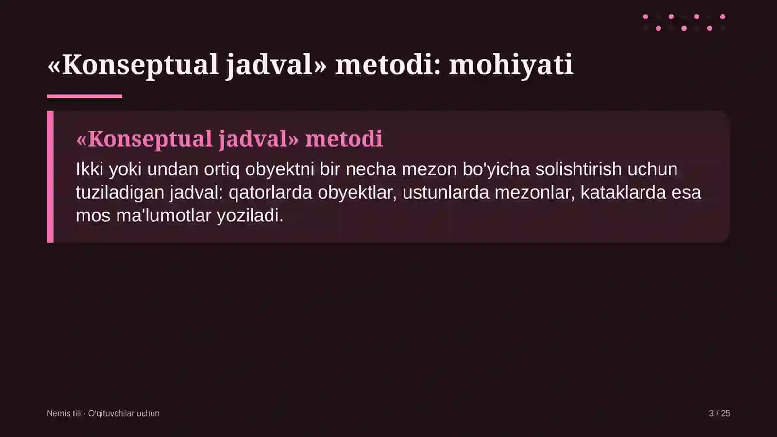 nemis tili darslarida konseptual jadval metodidan foydalanish 1074 3