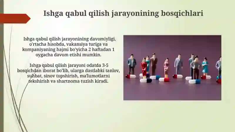 Ishga qabul qilish bosqichlari va ishga qabul qilishni rasmiylashtirish 3