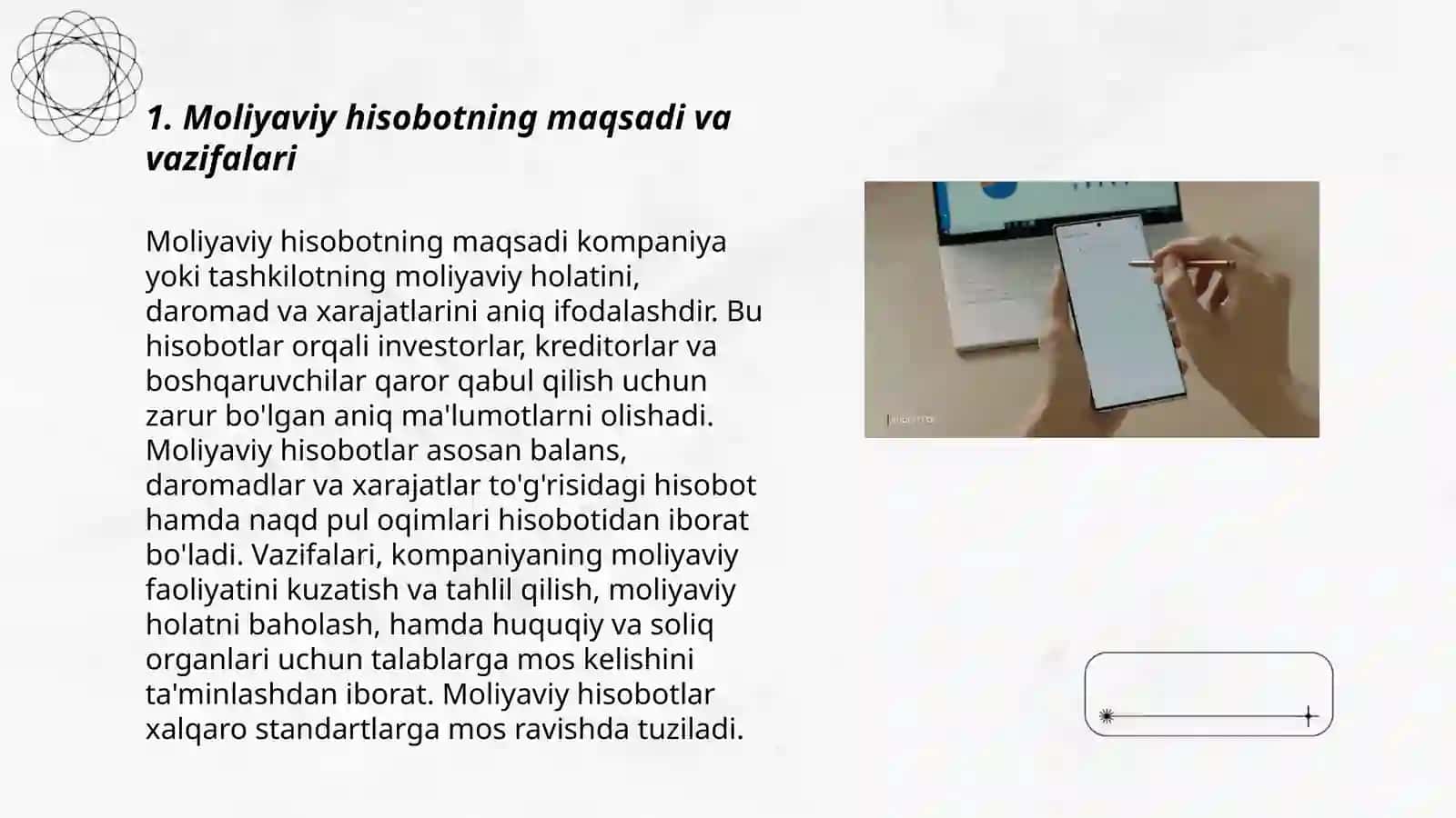 Moliyaviy hisobot tuzish va uning auditini o'tkazish bo'yicha asosiy meyoriy hujjatlarga izoh 3