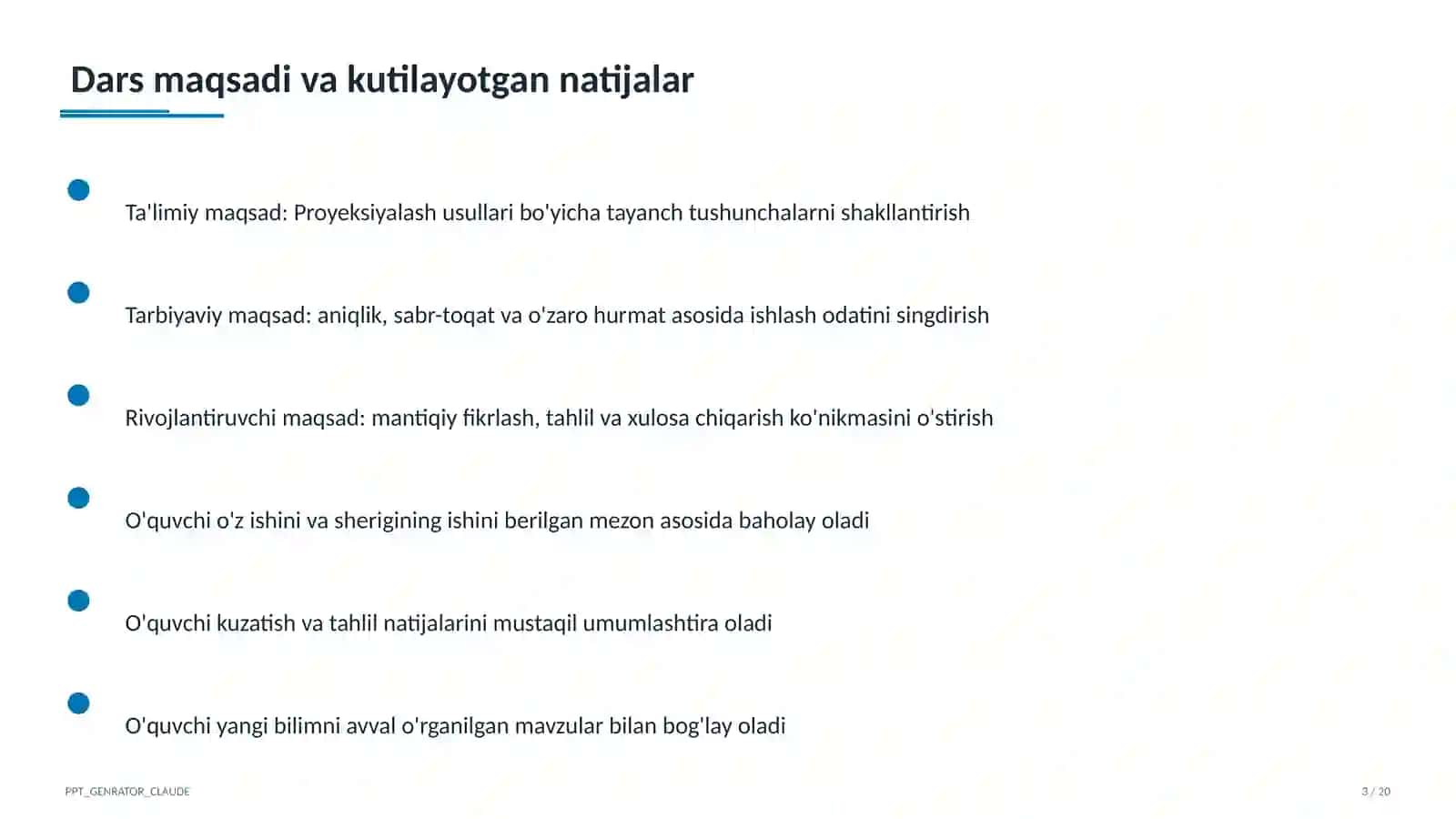 Proyeksiyalash usullari (8-sinf) 3