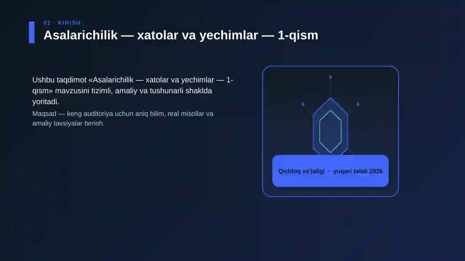 Asalarichilik — xatolar va yechimlar — 1-qism 3