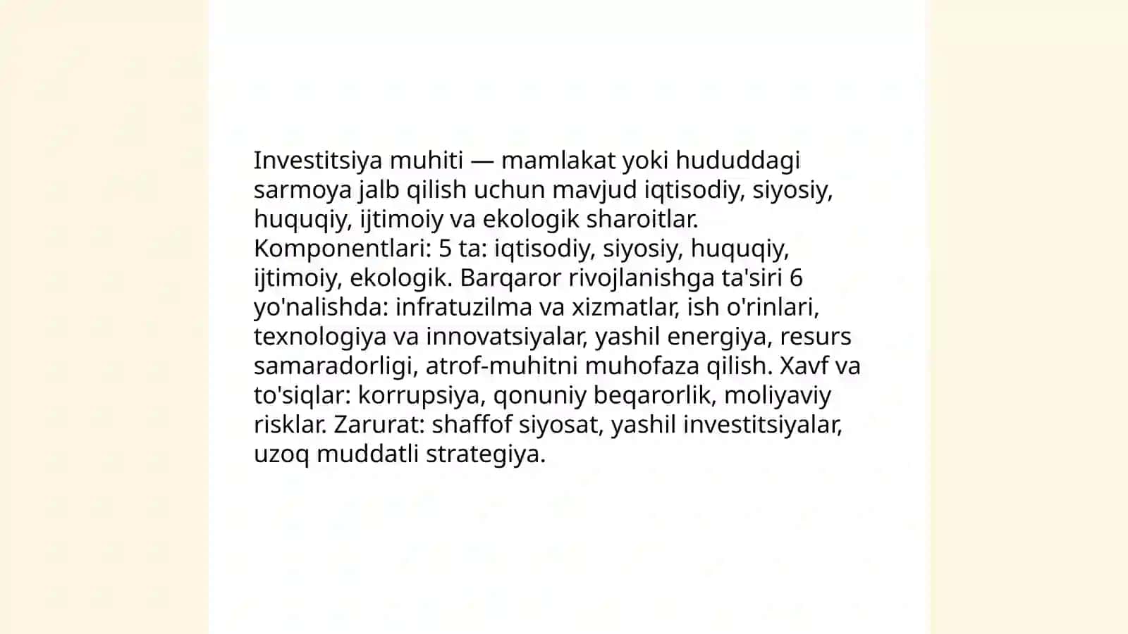 Investitsiya muhiti va barqaror rivojlanish 3
