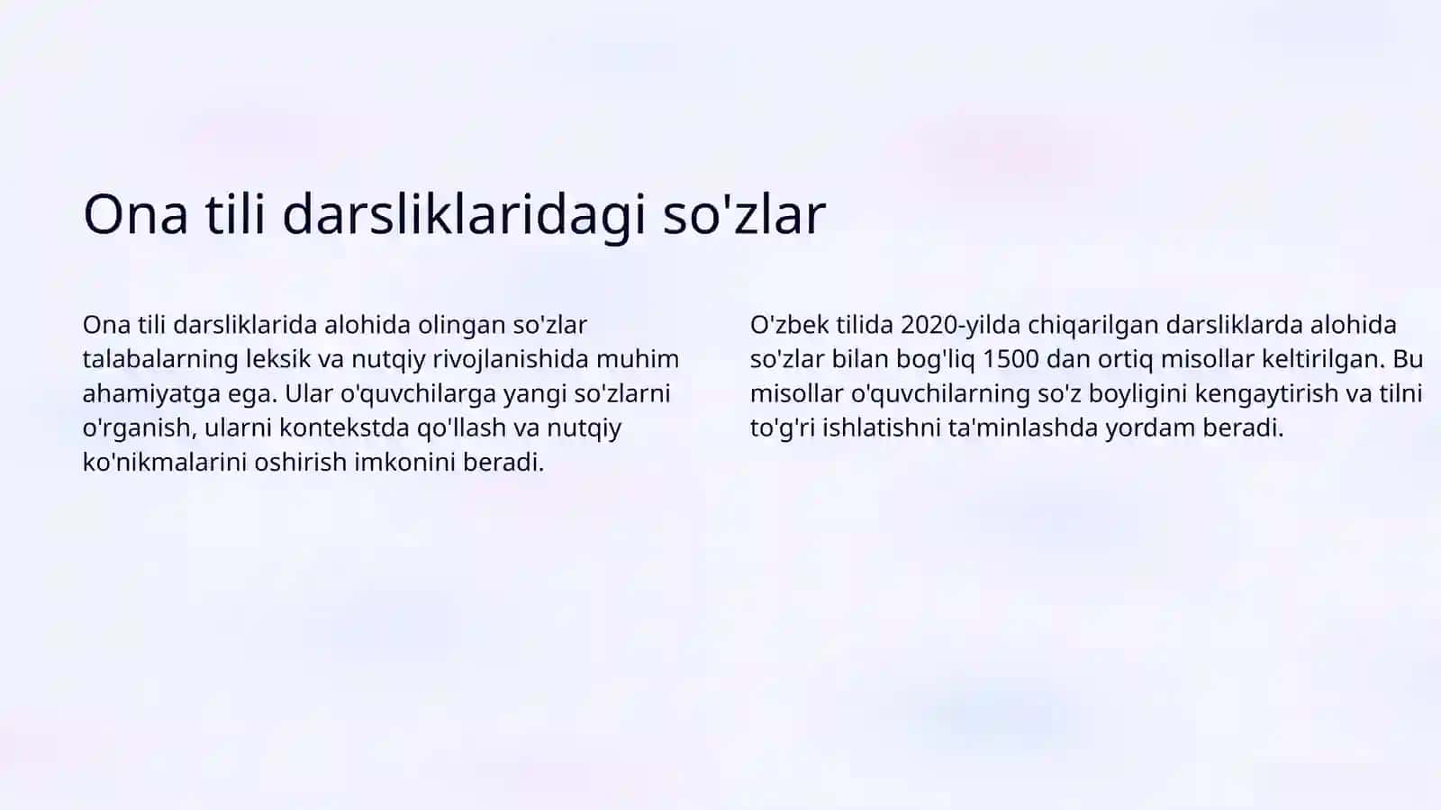 Ona tili darsliklarida alohida so'zlarning o'qitilishi 3
