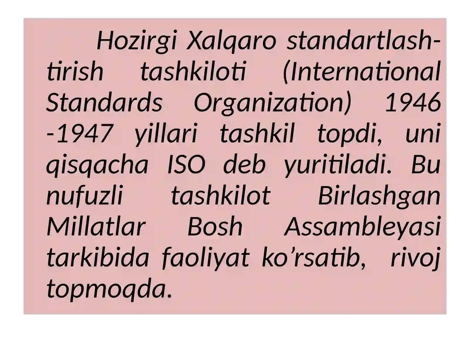 Sifatni boshqarishning xalqaro standartlarini joriyatish 3
