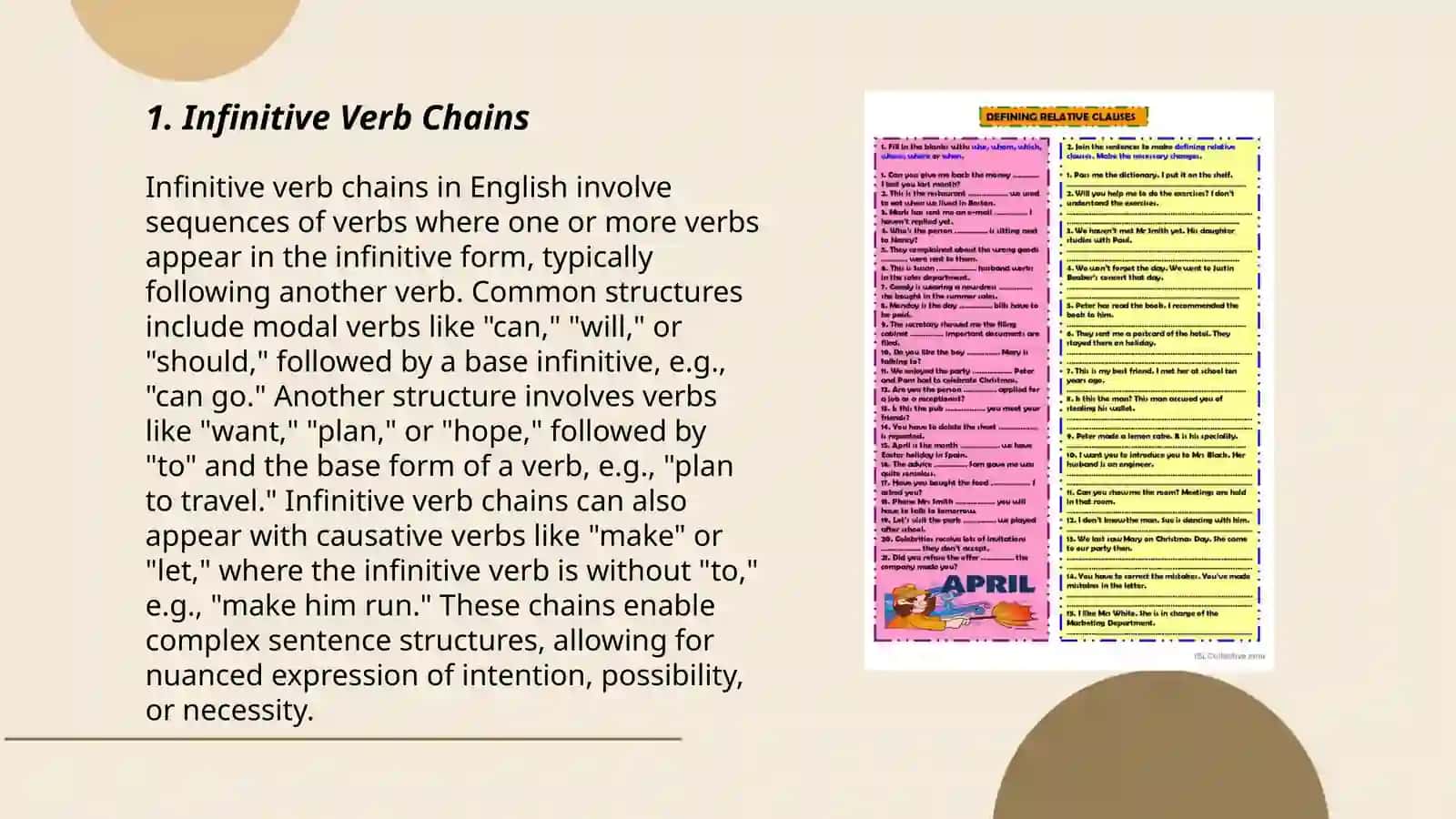 Infinitive Verb Chains 3
