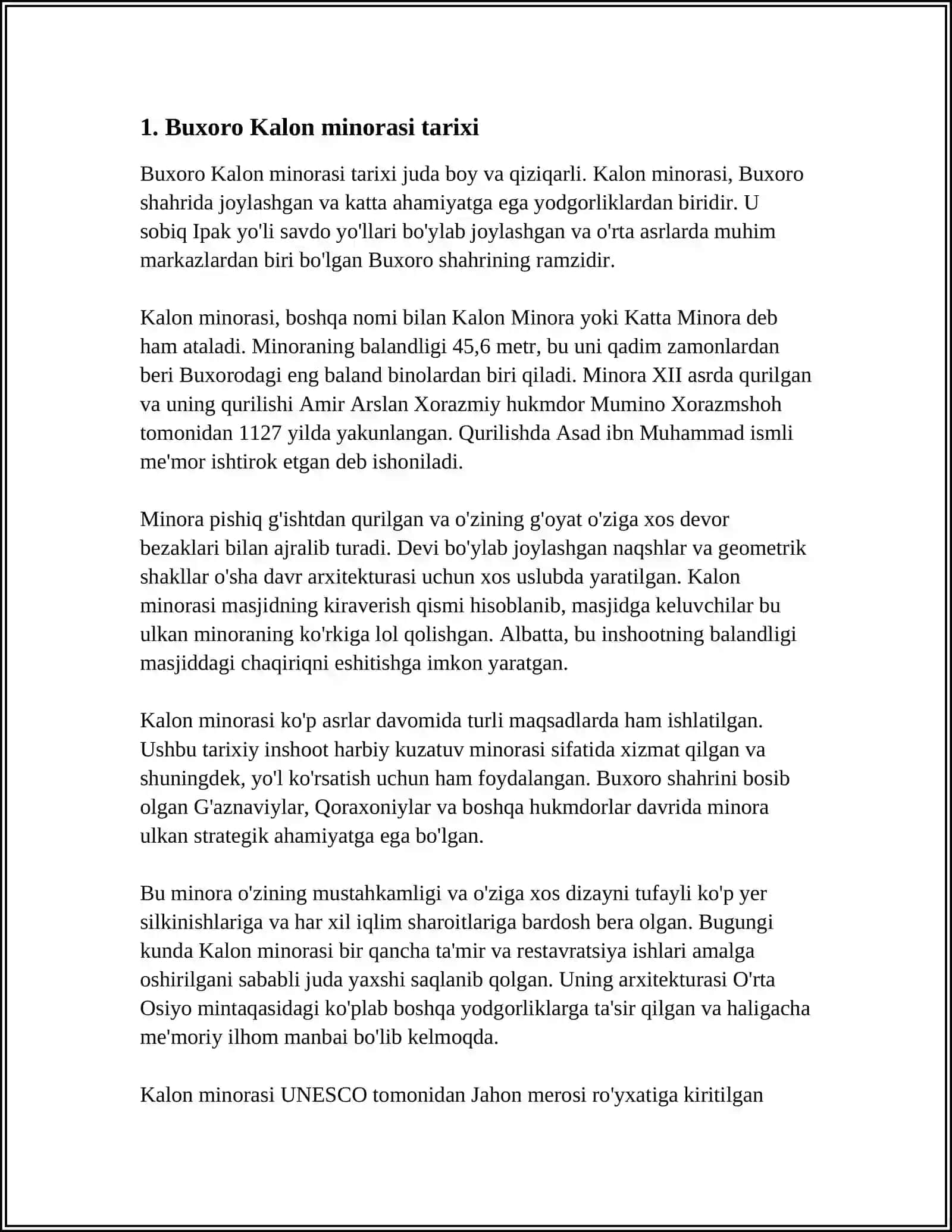 Buxoro Kalon 3
