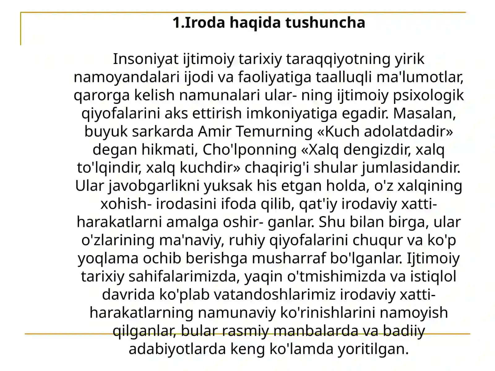 Shaxsning irodaviy sifatlarning rivojlanishi 3