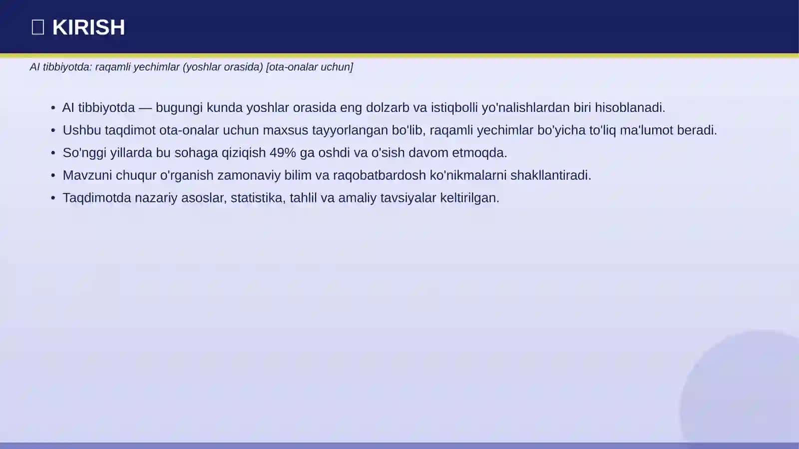 AI tibbiyotda: Raqamli yechimlar (yoshlar orasida) [Ota-onalar uchun] 3