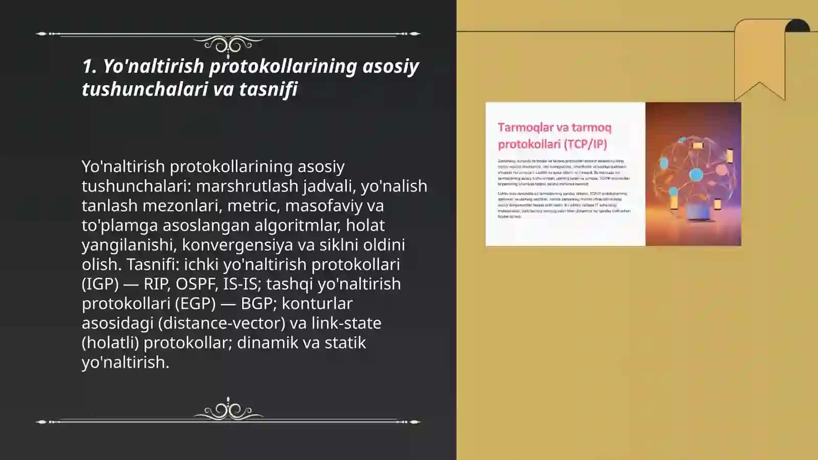 Yo'naltirish protokollari 3